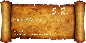 Suri Róza névjegykártya